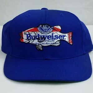 Vintage 1994 Budweiser Bass Fishing Snap Back Hat
